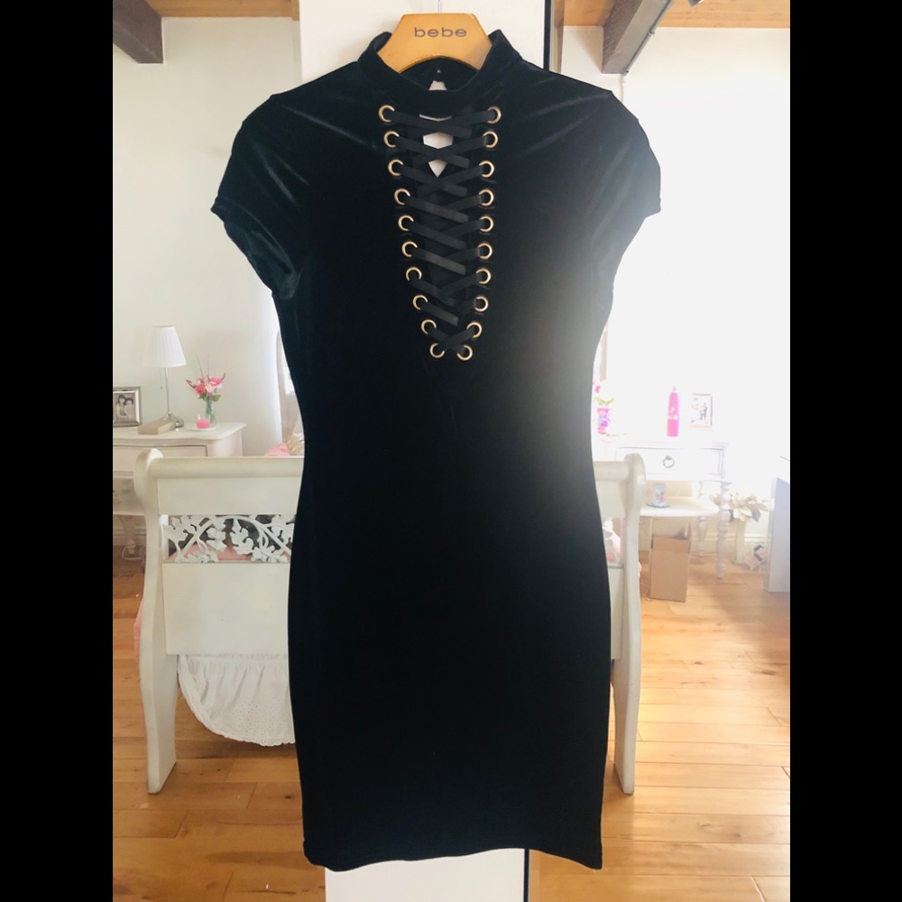 Suede Laced Up dress